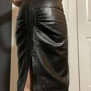 Bebe midi faux leather skirt xs